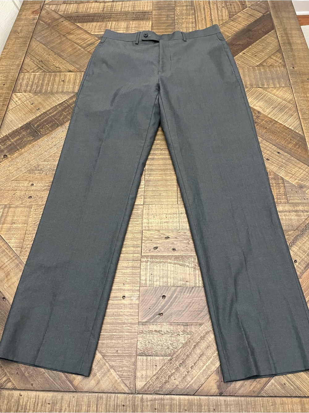 MADE by Cam Newton Men's Gray Flat Front Dress Pants Slacks